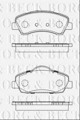 BORG & BECK bbp2442 -  Комплект тормозных колодок, дисковый тормоз